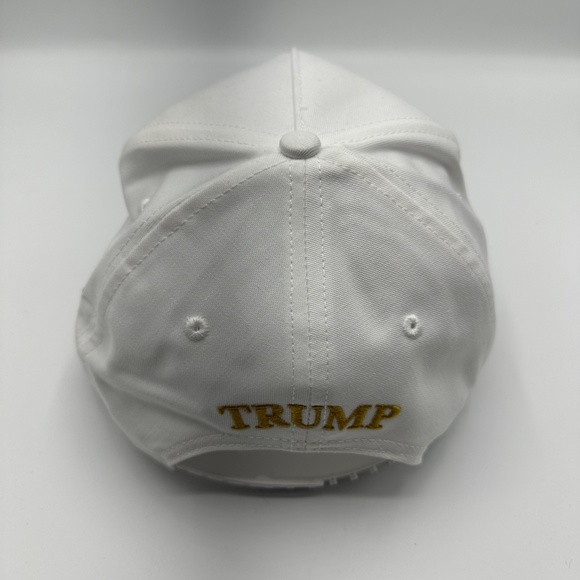 Cali-Fame Trump Make America Great Again Logo White Trucker Hat Cap One Size - Picture 2 of 9